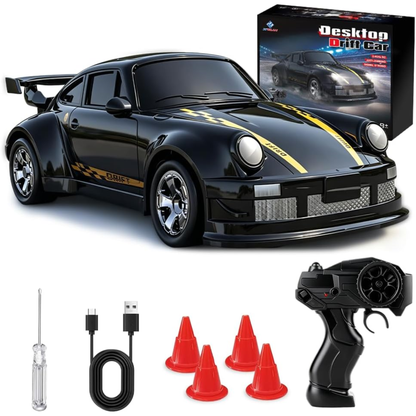 Mini coche de drift Porsche 911 negro